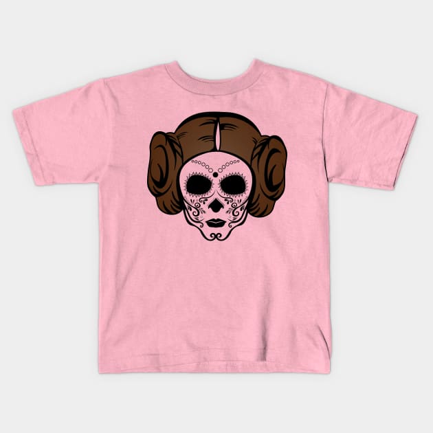 Dia de Princess Kids T-Shirt by JLaneDesign